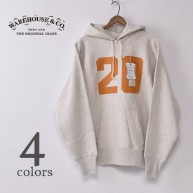 【WARE HOUSE】ウエアハウスNO.20 (Lot 484) SWEAT HOODフードスウェット パーカー プリントスウェットリバースウェーブスタイル全4色