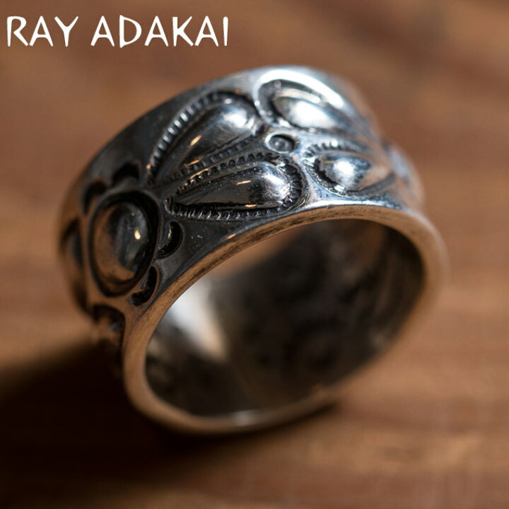 楽天市場】ナバホ族【RAY ADAKAI】レイアダカイDouble Stamp Ring 