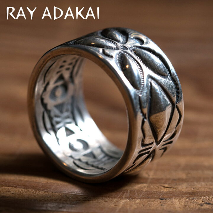楽天市場】ナバホ族【RAY ADAKAI】レイアダカイDouble Stamp Ring 