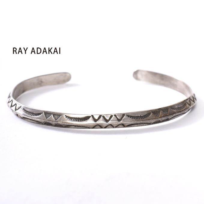 ナバホ族【RAY ADAKAI】レイアダカイTriangle Bracelet NarrowトライアングルブレスレットサイズMz5x