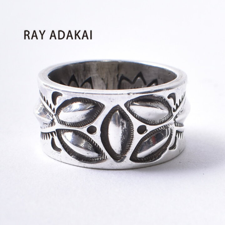 楽天市場】ナバホ族【RAY ADAKAI】レイアダカイDouble Stamp Ring 