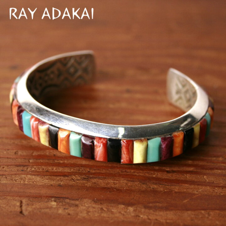 楽天市場】ナバホ族【RAY ADAKAI】レイアダカイInlay Bracelet 