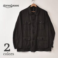 ★20％OFF SALE！KAPTAIN SUNSHINE / Safari Shirt Jacket (KS26SJK18) / INK BLACK・BROWNキャプテンサ…