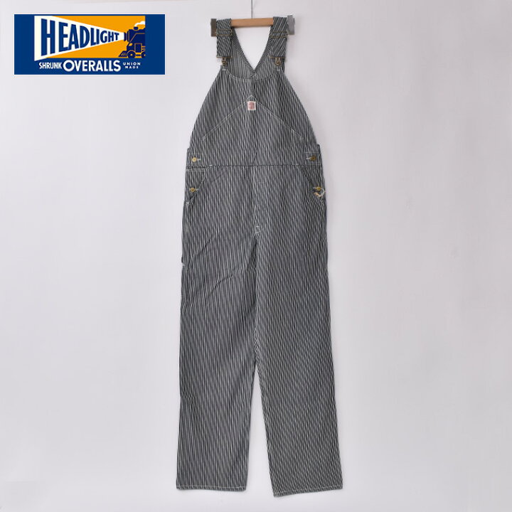 楽天市場】HEADLIGHT / 11oz. HICKORY STRIPE OVERALLS (HD42456 