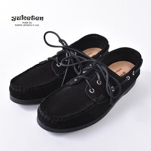 YUKETEN / BOAT SHOE w/camp sole / FO Nero���P�e�� / ���J�V�� �f�b�L�V���[�Y / �u���b�N �X�E�F�[�h�sS-40�t