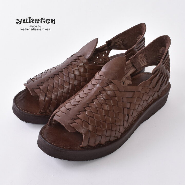 楽天市場】【YUKETEN】ユケテンMiguel ミゲル サンダルFo Cobo BROWN 