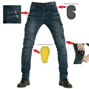 【クーポンで10%OFF】 バイクパンツ メッシュ デニムパンツ バイク レーシング オートバイパンツ バイクウェア ライダーパンツ メンズ 男性 通気 耐磨 バイク用品 防風 防寒 四季 父の日