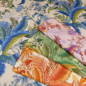 生地 ハワイアン 布 キャシー中島(キャシーマム) ハッピーパラダイス ハワイアン柄【10cm単位】 切り売り 全4色 綿 布 布地 110cm幅 商用利用不可 メール便3mまで