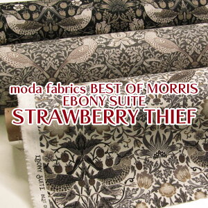 moda fabrics BEST OF MORRIS EBONY SUITE STRAWBERRY THIEF シーチング(単位50cm)エボニースイート/ベストオブモリスコレクション/ウイリアムモリス/William Morris/モダファブリックス/ストロベリーシーフ/