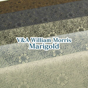 V&A William Morris Marigold ブロード(単位50cm)綿/コットン/生地/プリント/ウイリアムモリス/William Morris/モリス柄/マリーゴールド/花/フラワー/花柄/植物柄