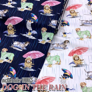 USA Cotton michael miller FABRICS DOG IN THE RAIN(P50cm)}CP~[t@ubN/AJt@ubN/USARbg/n/z/Rbg//vg/C|[gn//hbO/Aj}//Paw/