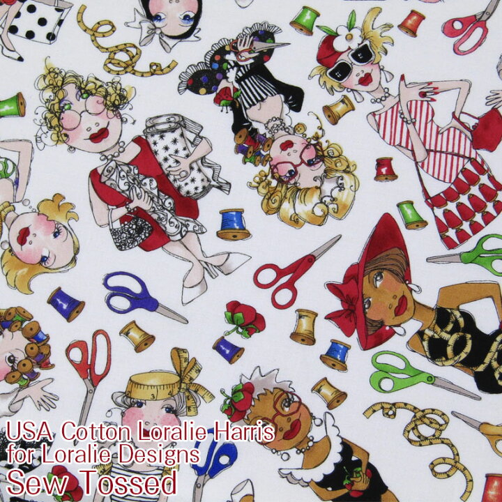 楽天市場】USA Cotton Loralie Harris for Loralie Designs Sew Tossed 
