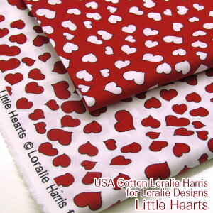 USA Cotton Loralie Harris for Loralie Designs Little Hearts(�P��50cm)���[�����C�n���X/�������C�n���X/�������[/�A�����J���t�@�u���b�N/USA�R�b�g��/�A�����J/��/�R�b�g��/���n/�z/�n�[�g/LOVE