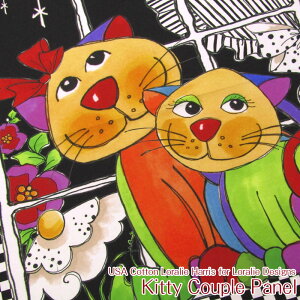 USARbg Loralie Harris for Loralie DesignsKitty Couple Panel(PʁF1pl)[CnX/CnX/[/AJt@ubN/USARbg/n//Rbg/pl/L/˂/lR