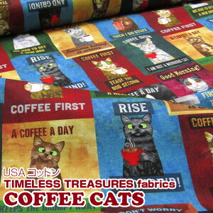 USARbg@TIMELESS TREASURES fabrics@COFFEE CATS(P50cm)AJt@ubN/n/z//vg/V[`O/lR/L/Lbg/R[q[/[jOR[q[/re[W/^CXg