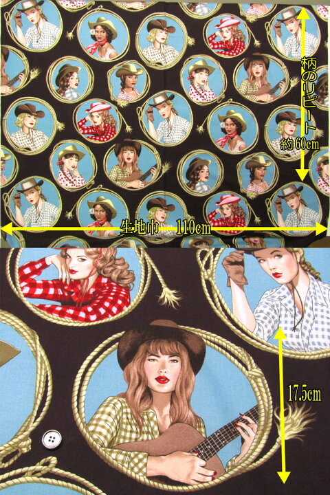 楽天市場】USAコットン THE ALEXANDER HENRY FABRICS COUNTRY GIRL 