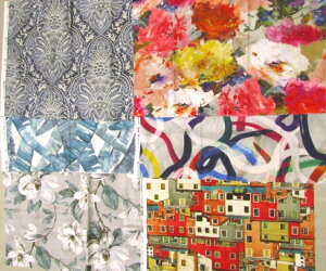 オックス ファブリックアート ビルバー ハギレセットDスペイン製/デジタルプリント/絵画/パネル柄/生地/綿/コットン/プリント/VILBER