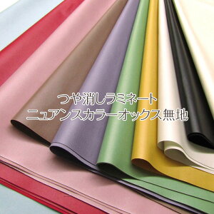 つや消しラミネートニュアンスカラーオックス無地(単位10cm)コットン/綿/無地/撥水加工/ビニールコーティング/生地