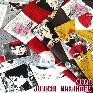 YUWA JUNICHI NAKAHARA モダンガール シャーティング(単位50cm)中原淳一/ひまわりや/有輪/レトロ/女の子/それいゆ/HIMAWARIYA