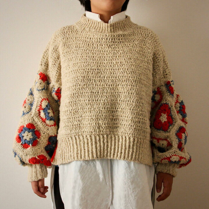 楽天市場】かぎ針1本で編める！バルーンスリーブセーター Designed by 