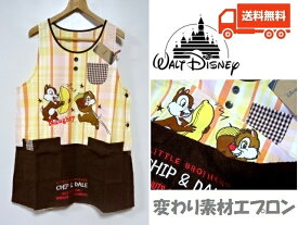 Disney エプロン チップ デール(変わり素材/パイル) 上質アップリケ 可愛い キャラクター 保育士エプロン 大人 保育士 誕生日 母の日 女性 彼女 ママ プレゼント 送料無料 保育園 託児所 看護師 幼稚園 大人用エプロン上質 洗濯に強い