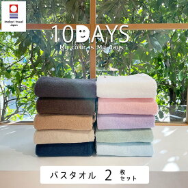 今治タオル バスタオル 10DAYS TOWEL 同色2枚セット 日本製 吸水 速乾 デイリータオル 国産 タオル Nカラー