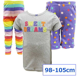 送料無料 Carter's カーターズ 女の子 子供 キッズ パジャマ 寝巻 3点セットお昼寝 保育園 4T 98〜105cm