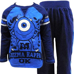 送料無料 ディズニー モンスターズインク マイク 子供 キッズ パジャマ スウエット 部屋着 寝巻 サイズ4T110cm ブルー