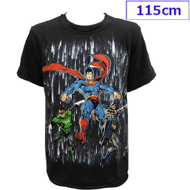 送料無料 ジャスティスリーグ バットマン スーパーマン アメコミ 子供服 半袖 Tシャツ 男の子 子供 キッズ 5歳 115cm