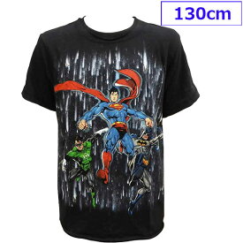 送料無料 ジャスティスリーグ バットマン スーパーマン アメコミ 子供服 半袖 Tシャツ 男の子 子供 キッズ 7歳 130cm