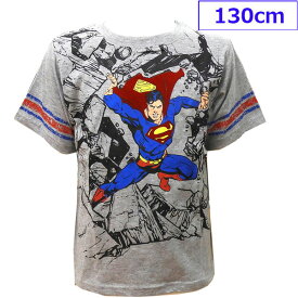 送料無料 SUPERMAN スーパーマン ヒーロー アメコミ 子供服 半袖 Tシャツ 男の子 子供 キッズ 7歳 130cm