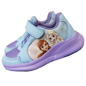 キッズスニーカー 子供 運動靴 Disney ディズニー プリンセス アナ雪 アナと雪の女王 マジックテープ 軽量 16cm 17cm 18cm 19cm