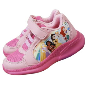キッズスニーカー 子供 運動靴 Disney ディズニー プリンセス お姫様 マジックテープ 軽量 16cm 17cm 18cm 19cm