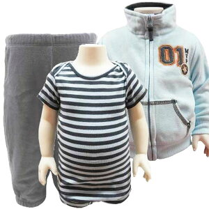 送料無料 Carter’s カーターズ ベビー服 セットアップ 上下セット 3点セット フリース 3M 6M 50cm 60cm 70cm