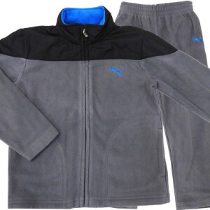 送料無料 PUMA プーマ 子供 キッズ フリース 上下 ジップアップ スタンドネック 上下 セットアップ サイズ4 5 110cm 115cm