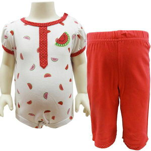 送料無料 カーターズ ベビー セットアップ 上下セット 3M 55〜61cm すいか ボディスーツ パンツ