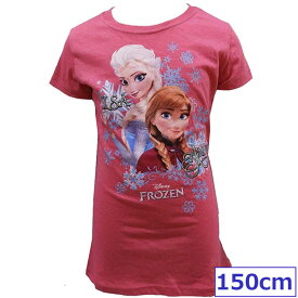 送料無料 Disney ディズニー プリンセス アナと雪の女王 Tシャツ 半袖 キッズ カットソー アナ エルサ ピンク 150cm