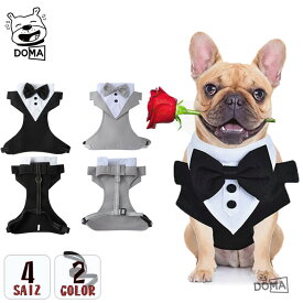 犬の服 タキシード ジャケット ウエディング 礼服 ネクタイ 蝶ネクタイ 結婚式 フォーマル リングドッグ 前開き 男の子 コスプレ 記念日 お祝い 前撮り 【動画あり】