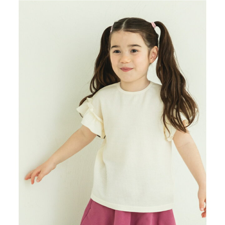 楽天市場】ペアマノン【ふんわりワッフル】フリル袖 ワッフル ガールズ  