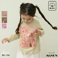 【90-150cm】綿100% ガールズモチーフフォトプリントロンT キッズ ジュニア 子供服 女の子 女児 ガール …