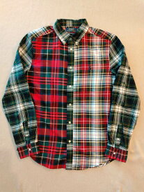 ポロ ラルフローレン シャツ ボタンダウンシャツ チェック クレイジー パッチワーク Polo Ralph Lauren タータンチェック BDシャツ