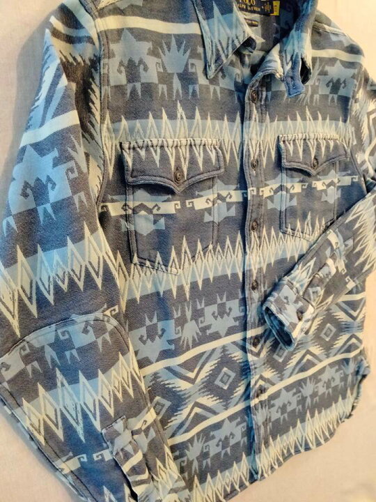 楽天市場】ポロ ラルフローレン シャツ インディゴ染め ネイティブ  