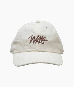 STUDIO ANIMALS × MAIDENS SHOP ''ESSENTIAL SCRIPT LOGO CAP CORDUROY'' (OFF WHITE)