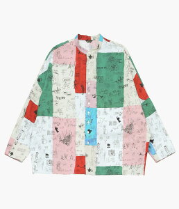 OLDMAN'S TAILOR ''MOSAIC GRAFFITI BAGGY SHIRT'' (MULTI)