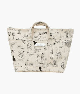 OLDMAN'S TAILOR ''GRAFFITI TOTE BAG'' (NATURAL)