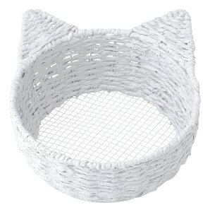ねこのかご ペーパーかご 小物入れ ペーパー かご 猫 ネコ ねこ ねこ雑貨 インテリア 可愛い 編み シンプル おしゃれ ボックス ケース 収納 ギフト プレゼント