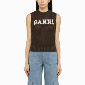 【楽天スーパーSALE!!30000円以上2000円OFFクーポン対象】 GANNI ガニー ブラウン Brown ニットウェア レディース 春夏2024 8152497488021 【関税・送料無料】【ラッピング無料】 ba