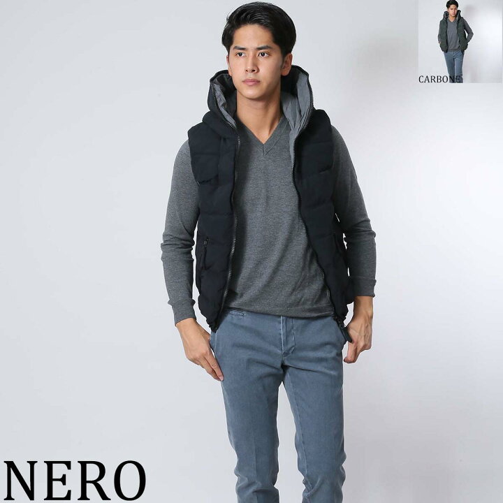 楽天市場 Duvetica デュベティカ ダウンベスト Nero Carbonenene Aristeo Nyloncoton メンズ Cr Brandshop クラージュ楽天市場店