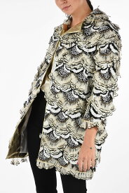 DSQUARED2 ディースクエアード コート S73AA0165 STN527 961 レディース SEQUINED COAT WITH FEATHERS 【関税・送料無料】【ラッピング無料】 dk