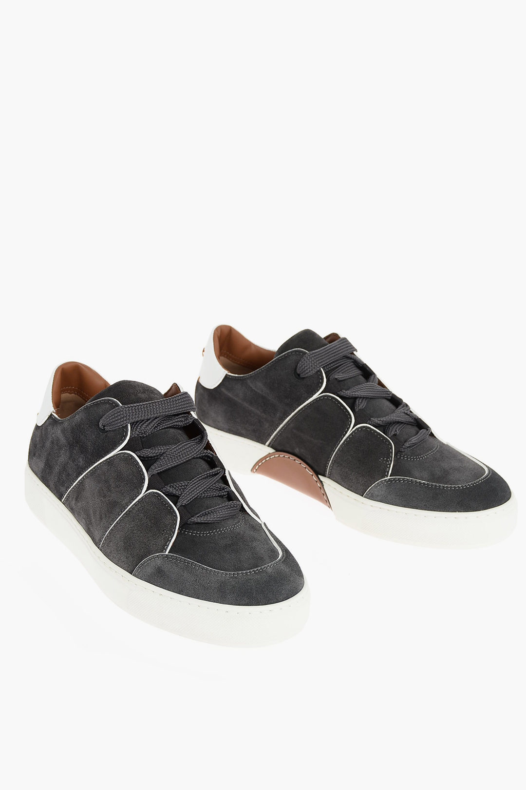 ZEGNA ゼニア Gray スニーカー A2975X LHKUD 022 メンズ COUTURE XXX SUEDE LEATHER SNEAKERS  dk